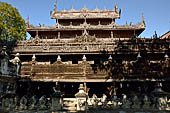 Myanmar - Mandalay, Shwenandaw Kyaung (the Golden Palace) a wonderful example of the Burmese unique teak architecture and wood-carving art. 